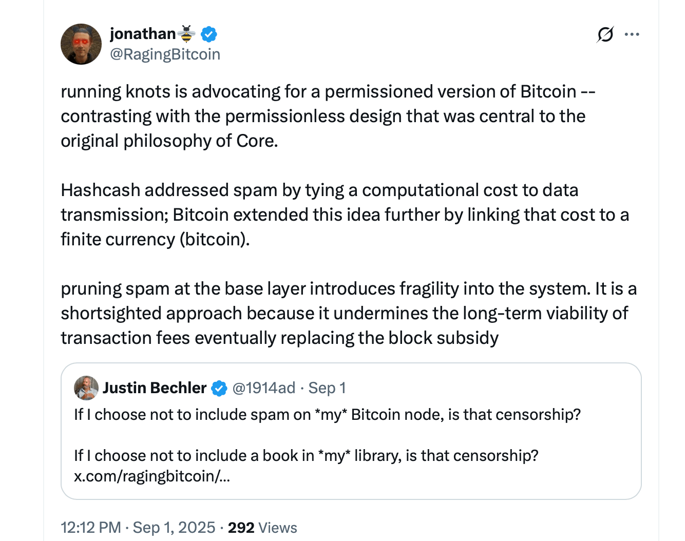 Guerra de Nós do Bitcoin: Neutralidade do Core vs. Filtros do Knots Continua a Alimentar Debate Intenso Guerra de Nós do Bitcoin: Neutralidade do Core vs. Filtros do Knots Continua a Alimentar Debate Intenso