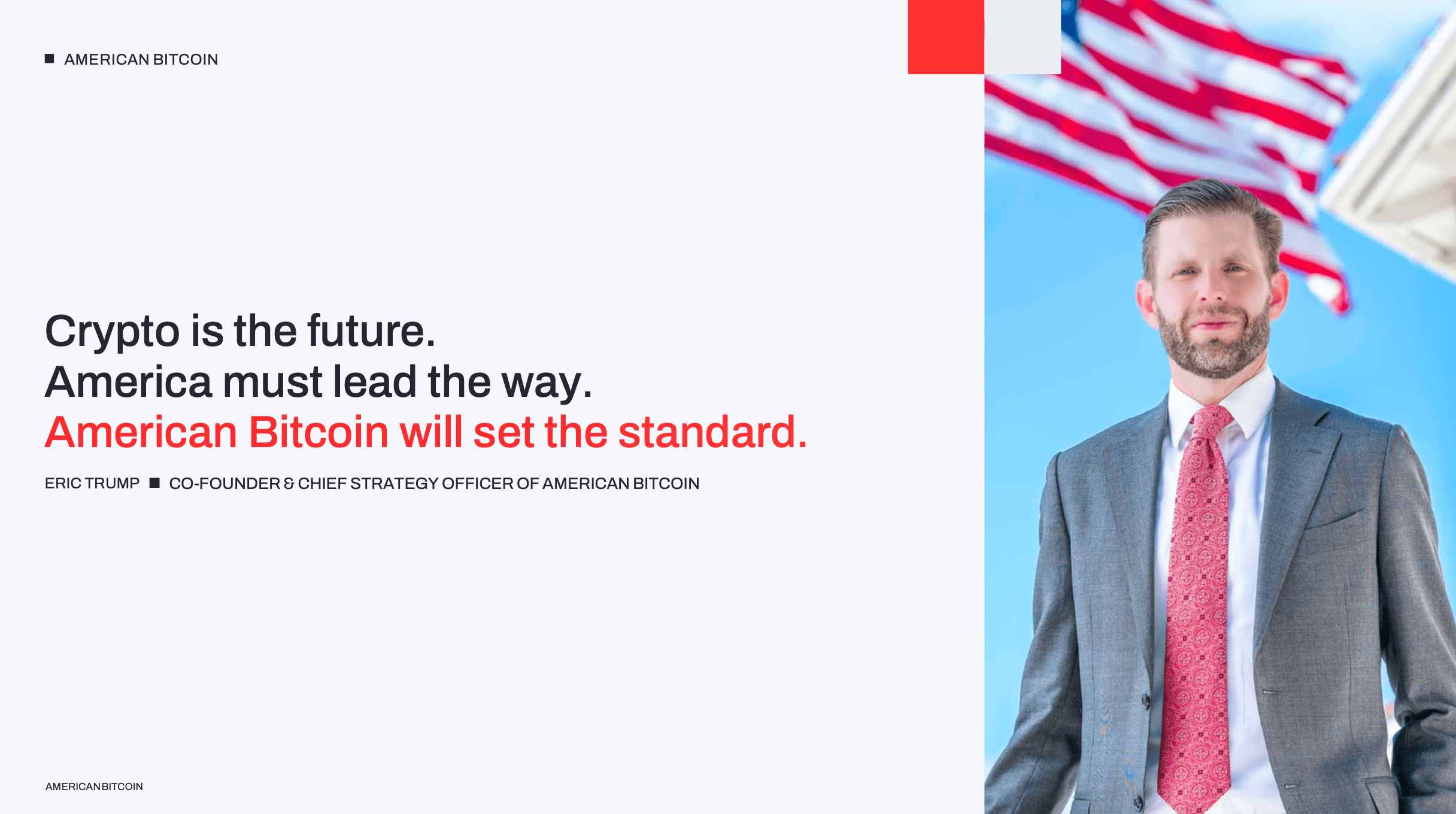 ‘We Love America, We Love Bitcoin’: Eric Trump Shares ABTC’s Mission to Build a US Bitcoin Powerhouse ‘We Love America, We Love Bitcoin’: Eric Trump Shares ABTC’s Mission to Build a US Bitcoin Powerhouse