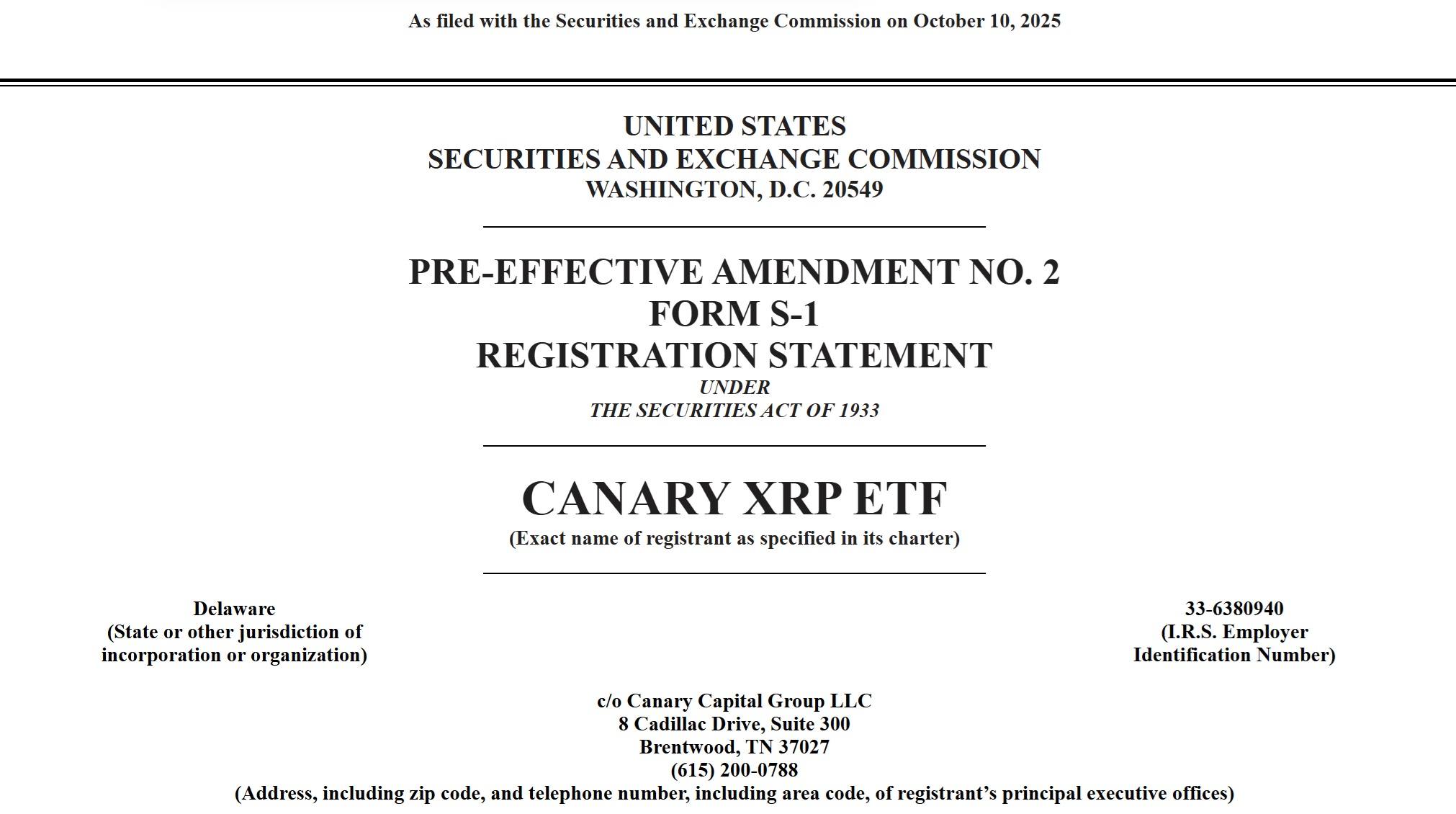 O ETF de XRP da Canary Se Aproxima do Lançamento enquanto XRP Marcha em Direção aos Mercados Convencionais O ETF de XRP da Canary Se Aproxima do Lançamento enquanto XRP Marcha em Direção aos Mercados Convencionais