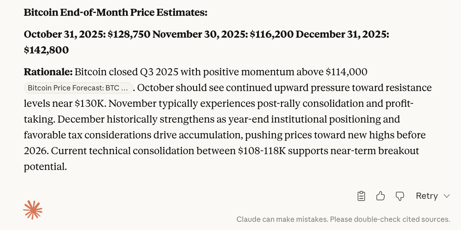 ビットコイン価格展望:Grok、ChatGPT、その他のトップAIモデルが2025年の年末ターゲットを予測 ビットコイン価格展望:Grok、ChatGPT、その他のトップAIモデルが2025年の年末ターゲットを予測