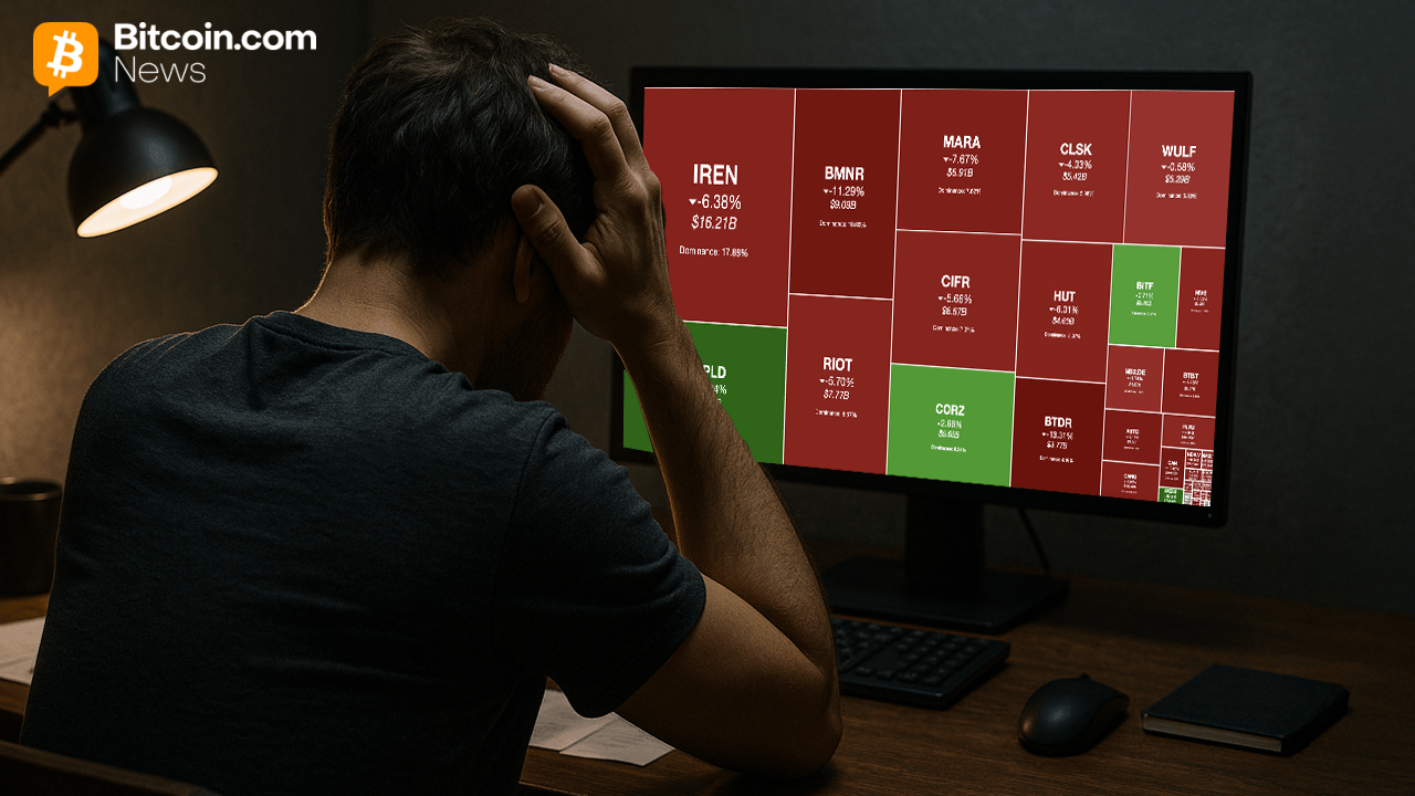 Bitcoin Mining Stocks Plunge as $1.65 Trillion Is Wiped From US Equities