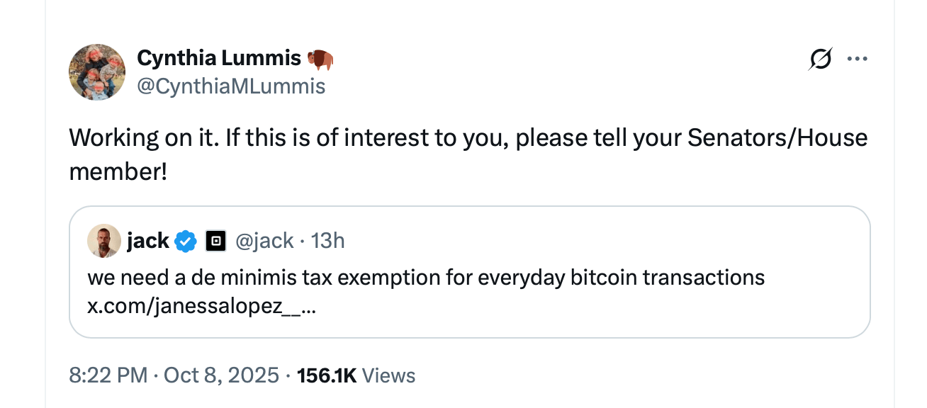 Sen. Lummis's Bitcoin Tax Plan