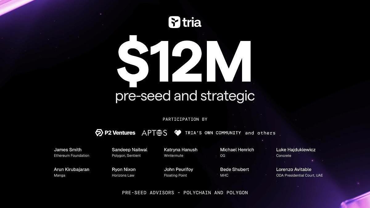 Tria、自己管理型ネオバンクおよび人間とAI向けの決済インフラストラクチャのリーディングカンパニーとなるために1200万ドルを調達 -  Bitcoin News