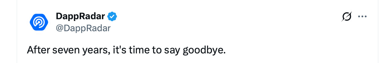 Dappradar kündigt vollständige Schließung angesichts des sich verändernden Web3-Marktes an; RADAR rutscht um 32% Dappradar kündigt vollständige Schließung angesichts des sich verändernden Web3-Marktes an; RADAR rutscht um 32%