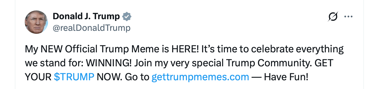 من أسبوع التنصيب إلى الانجراف السنوي: مراجعة لعملة الميم لترامب من أسبوع التنصيب إلى الانجراف السنوي: مراجعة لعملة الميم لترامب