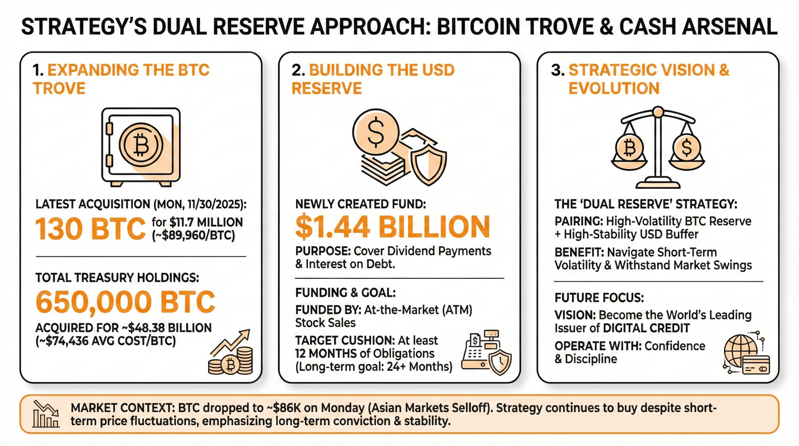 Strategy Flexes Hard With Fresh 130 BTC Grab and $1.44B War Chest Strategy Flexes Hard With Fresh 130 BTC Grab and $1.44B War Chest