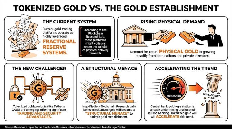 Raportti: Tokenisoitu Kulta Aiheuttaa Globaalin Paperikulta Markkinoiden Romahduksen Raportti: Tokenisoitu Kulta Aiheuttaa Globaalin Paperikulta Markkinoiden Romahduksen