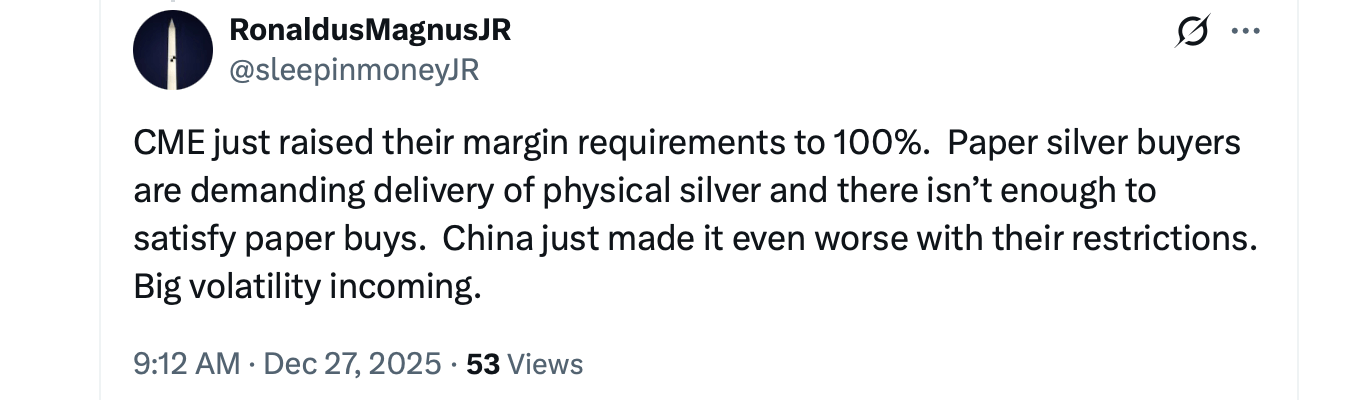 Silver Bulls Cry Foul as CME Margin Hike Risks Putting the Brakes on a Record Run Silver Bulls Cry Foul as CME Margin Hike Risks Putting the Brakes on a Record Run
