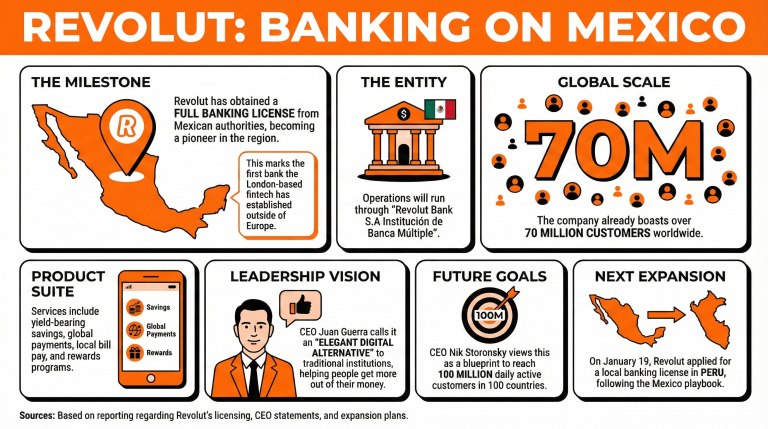 Revolut devient une banque numérique au Mexique dans le cadre d'une expansion stratégique