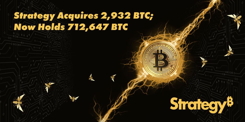 'Unstoppable Orange' Delivers: Strategy Expands Bitcoin Hoard by 2,932 BTC 'Unstoppable Orange' Delivers: Strategy Expands Bitcoin Hoard by 2,932 BTC