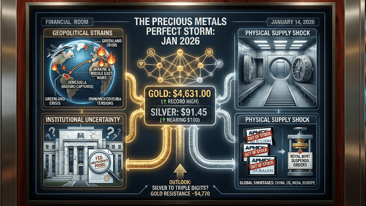 Prata Aproxima-se de $100 com Escassez Global Enquanto Geopolítica Impulsiona Ouro Prata Aproxima-se de $100 com Escassez Global Enquanto Geopolítica Impulsiona Ouro