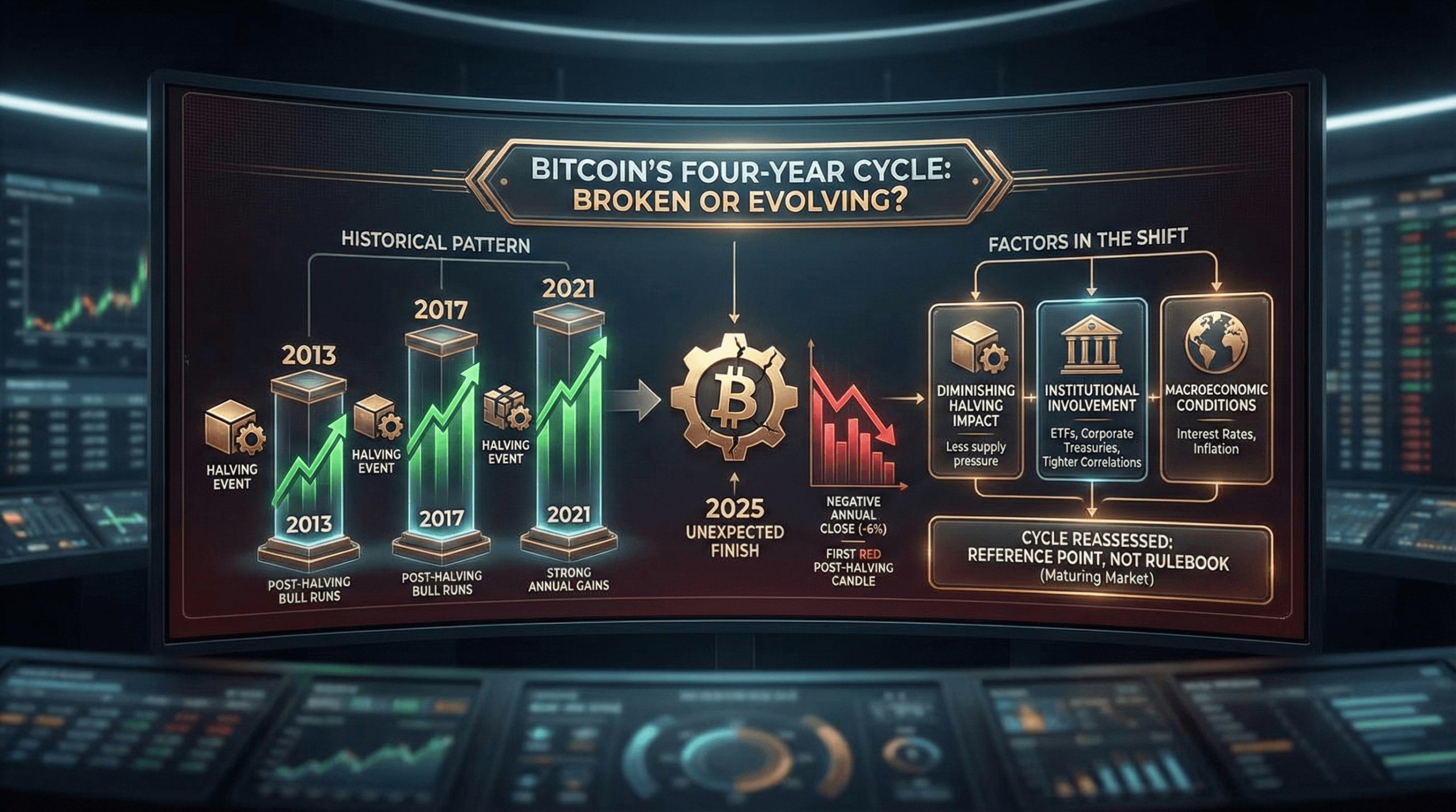 Er Bitcoins fireårige cyklus brudt efter 2025's uventede afslutning? Er Bitcoins fireårige cyklus brudt efter 2025's uventede afslutning?