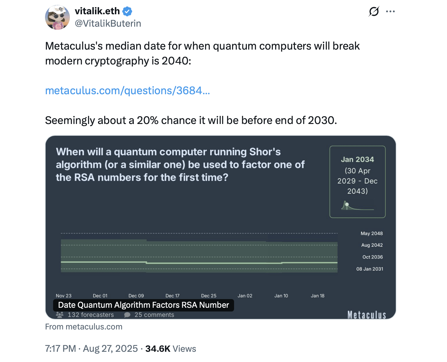 Ethereum vidtar formella steg för att hantera risker med kvantdatorer Ethereum vidtar formella steg för att hantera risker med kvantdatorer