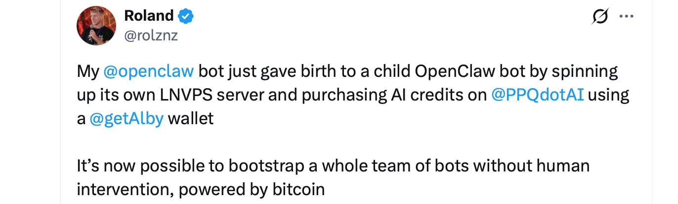 Autonomous AI: Openclaw Bot Spawns a 'Child' Agent and Funds It With Bitcoin Autonomous AI: Openclaw Bot Spawns a 'Child' Agent and Funds It With Bitcoin