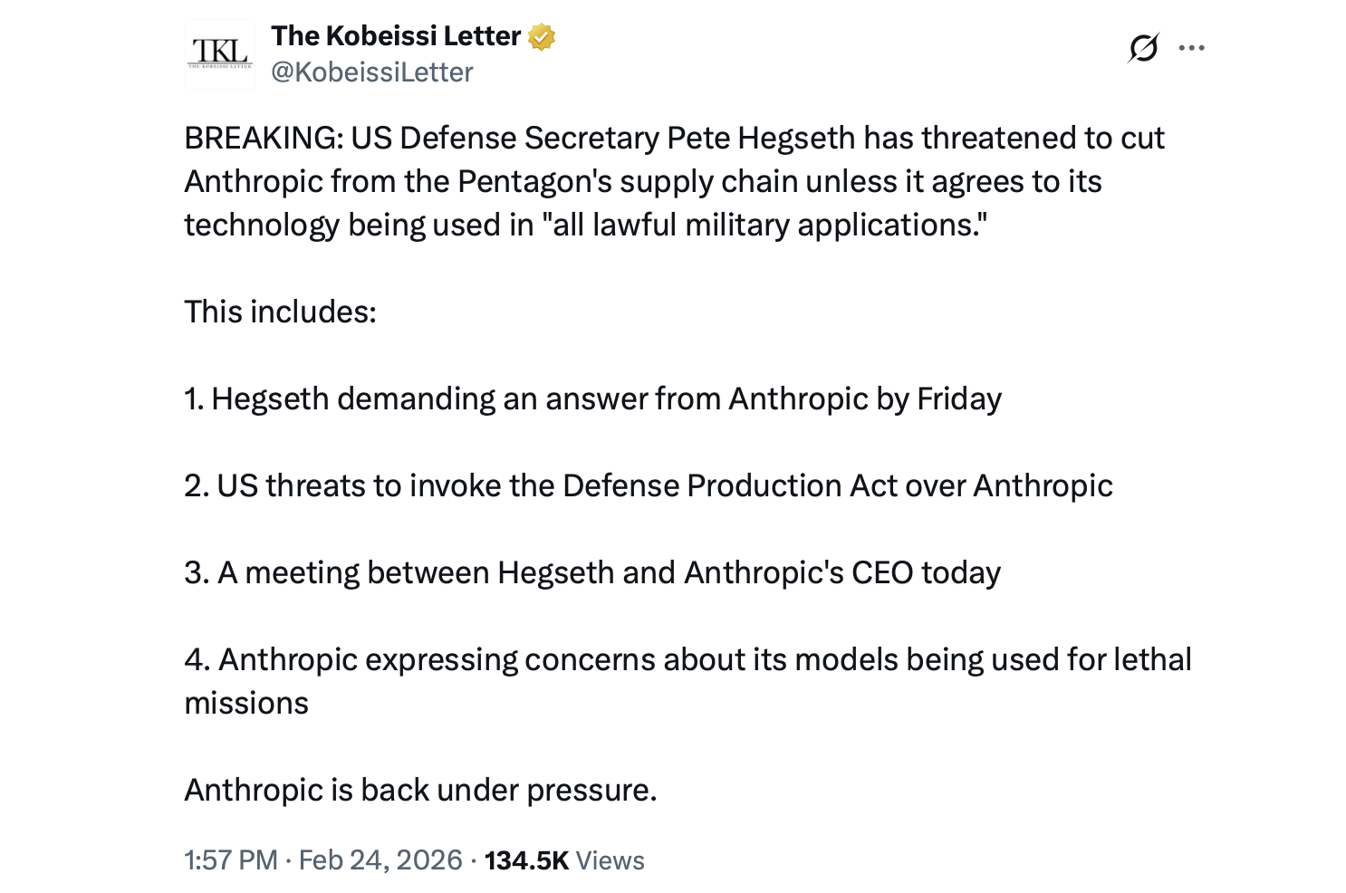 Report: Anthropic’s Claude AI Faces Uncertain Future in Classified Pentagon Systems Report: Anthropic’s Claude AI Faces Uncertain Future in Classified Pentagon Systems