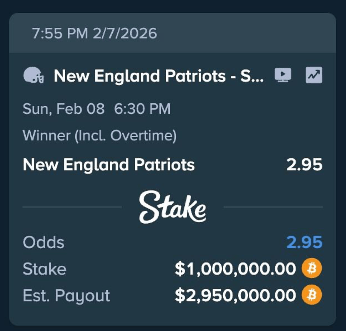 Estrela do Rap Drake Usa Stake para Apostar $1M em Bitcoin nos Patriots Apesar das Odds do Super Bowl LX Estrela do Rap Drake Usa Stake para Apostar $1M em Bitcoin nos Patriots Apesar das Odds do Super Bowl LX