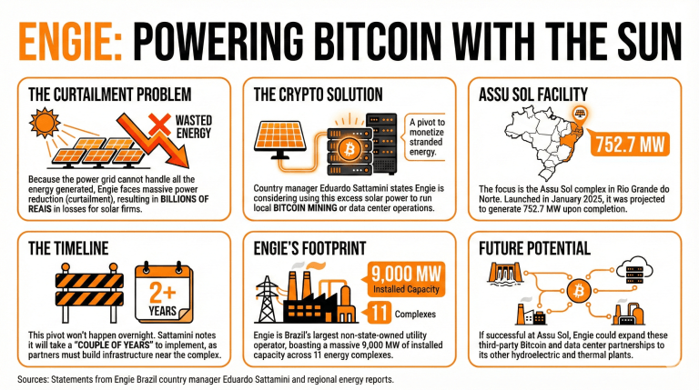 Engie Eyes Bitcoin Mining to Address Solar‑Power Curtailment in Brazil