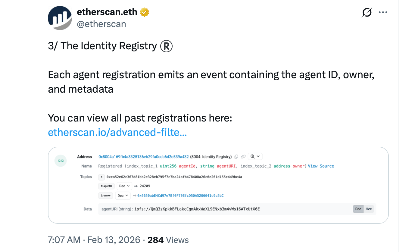 Hvad er ERC-8004? Ethereums nye agentstandard driver tusindvis af onchain AI-identiteter