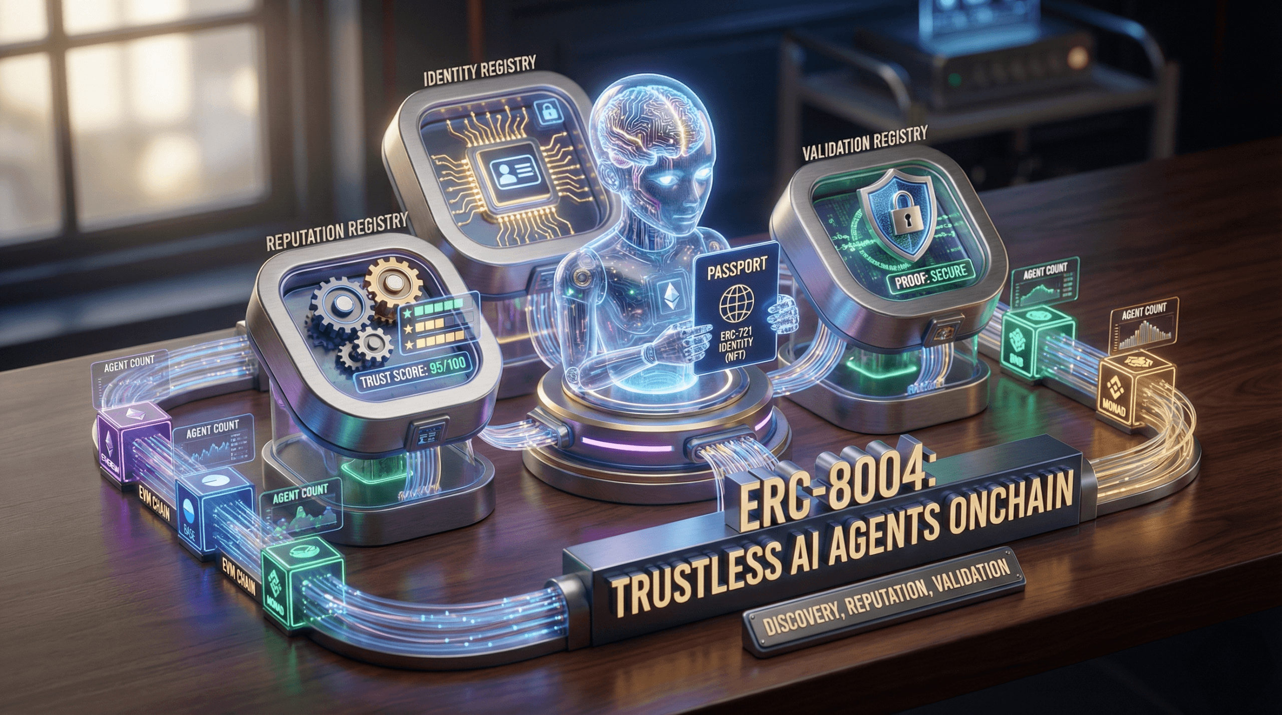 Hvad er ERC-8004? Ethereums nye agentstandard driver tusindvis af onchain AI-identiteter Hvad er ERC-8004? Ethereums nye agentstandard driver tusindvis af onchain AI-identiteter