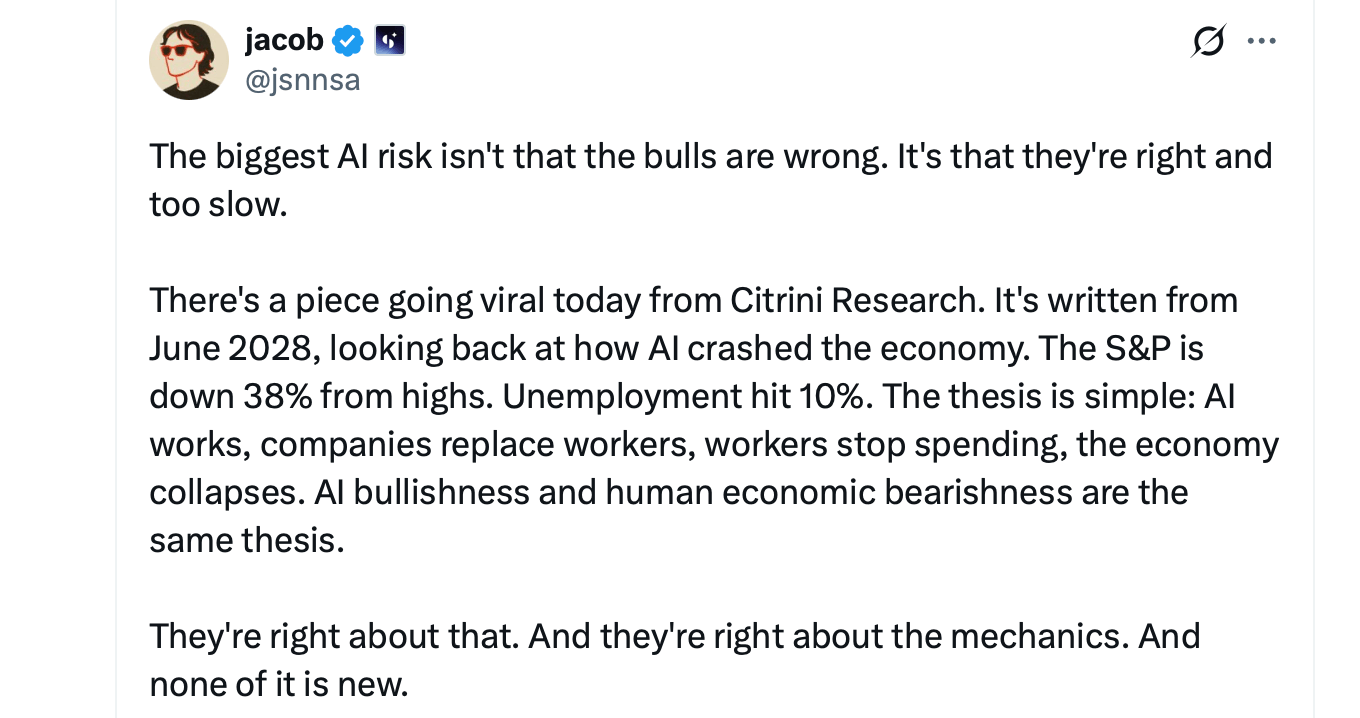 Abundant Intelligence, Scarce Jobs: A Look at the Theoretical AI Memo That Went Viral Abundant Intelligence, Scarce Jobs: A Look at the Theoretical AI Memo That Went Viral