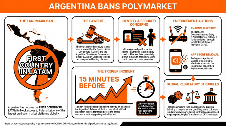 Argentina Bans Polymarket for Acting as an Unregulated Betting Platform Argentina Bans Polymarket for Acting as an Unregulated Betting Platform