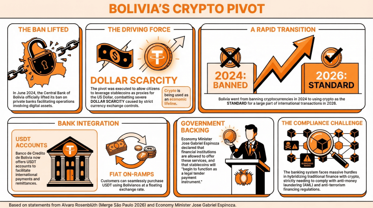 Bank Executive Reinforces Bolivia's Cryptocurrency Pivot Relevance Amidst Dollar Drought Bank Executive Reinforces Bolivia's Cryptocurrency Pivot Relevance Amidst Dollar Drought