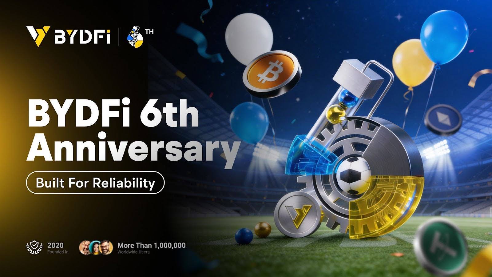 BYDFi Marks 6th Anniversary With Month-Long Celebration, Built for Reliability