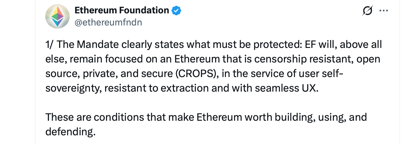Ethereum Foundation Sells $10.2M in ETH to Bitmine as New Mandate Redefines Network Stewardship Ethereum Foundation Sells $10.2M in ETH to Bitmine as New Mandate Redefines Network Stewardship