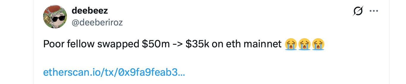 From $50M to $36K: The Aave Trade That Fed Ethereum’s MEV Machines From $50M to $36K: The Aave Trade That Fed Ethereum’s MEV Machines