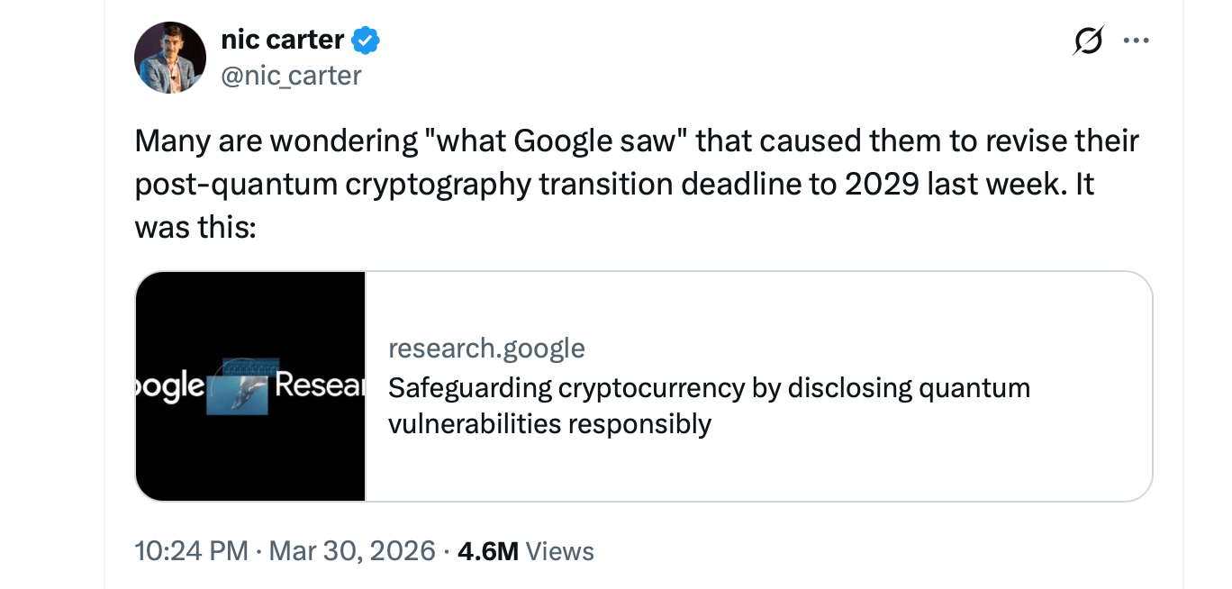 Google's Quantum Advances Bring Bitcoin Security Debate Into Focus Google's Quantum Advances Bring Bitcoin Security Debate Into Focus