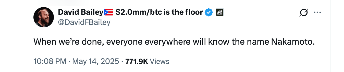 David Bailey’s Nasdaq-Listed Bitcoin Firm Nakamoto Sells 284 BTC Below Cost Basis David Bailey’s Nasdaq-Listed Bitcoin Firm Nakamoto Sells 284 BTC Below Cost Basis