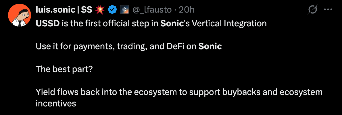 Sonic Launches USSD Stablecoin With Institutional-Grade Backing Sonic Launches USSD Stablecoin With Institutional-Grade Backing