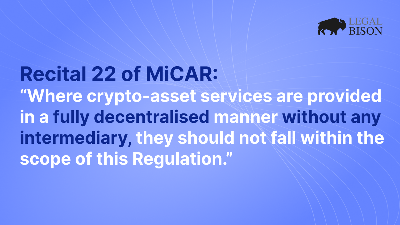 'We Are DeFi, so MiCA Does Not Apply to Us.' Sorry, but EBA and ESMA Have a Different Point of View