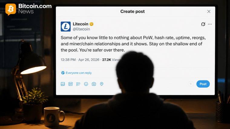 Litecoin X Account Tells Critics to ‘Stay on the Shallow End’ After 13-Block Reorg