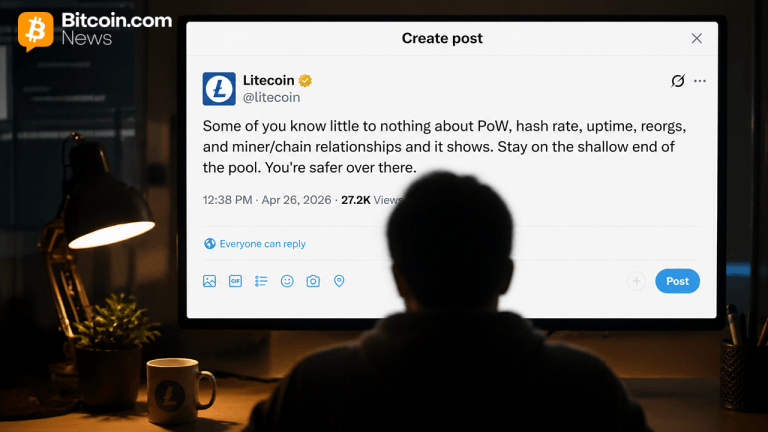 Litecoin X Account Tells Critics to ‘Stay on the Shallow End’ After 13-Block Reorg
