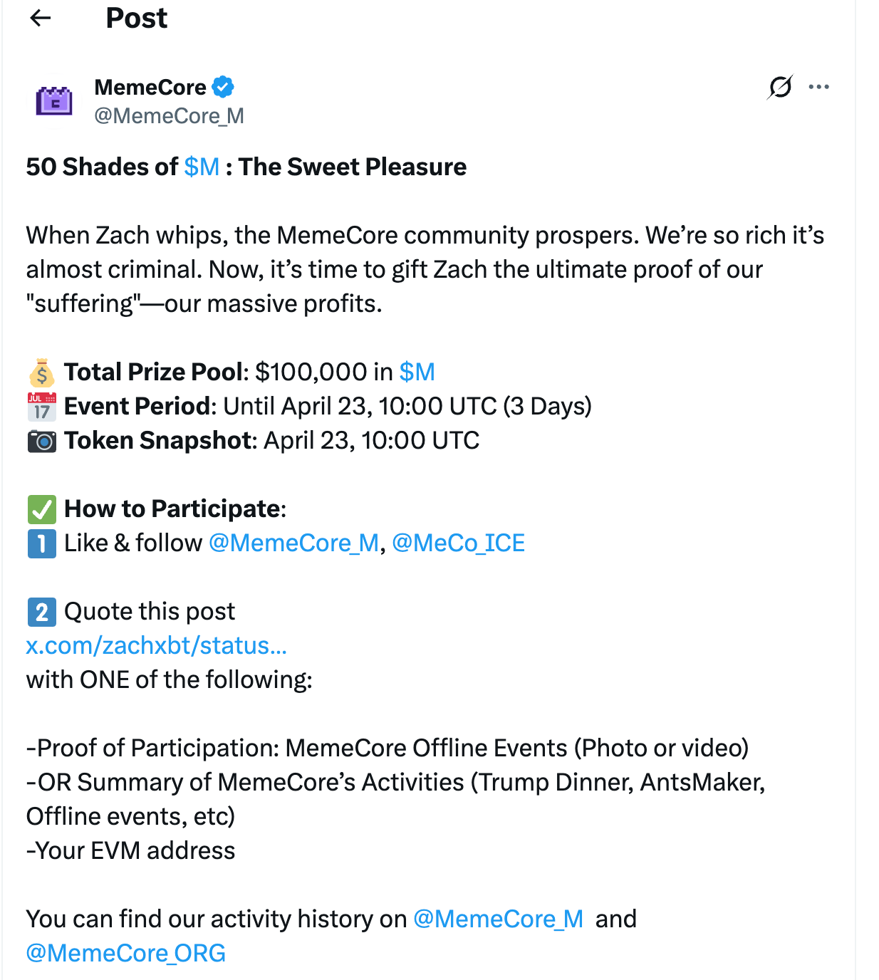 Memecore Drops 15.9% to $3.43 as $830M Wipeout Pushes It out of Top 20 Memecore Drops 15.9% to $3.43 as $830M Wipeout Pushes It out of Top 20