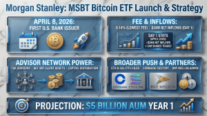 Morgan Stanley MSBT Bitcoin ETF Launch Draws $34M Morgan Stanley MSBT Bitcoin ETF Launch Draws $34M