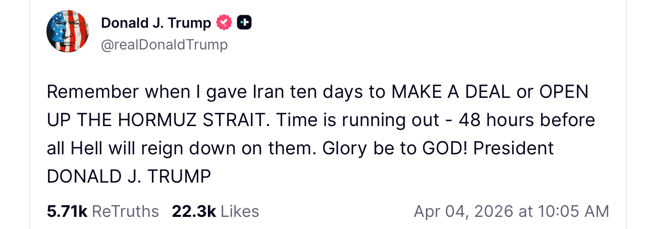 Bitcoin Holds $67K as Trump Issues 48-Hour Iran Ultimatum Bitcoin Holds $67K as Trump Issues 48-Hour Iran Ultimatum