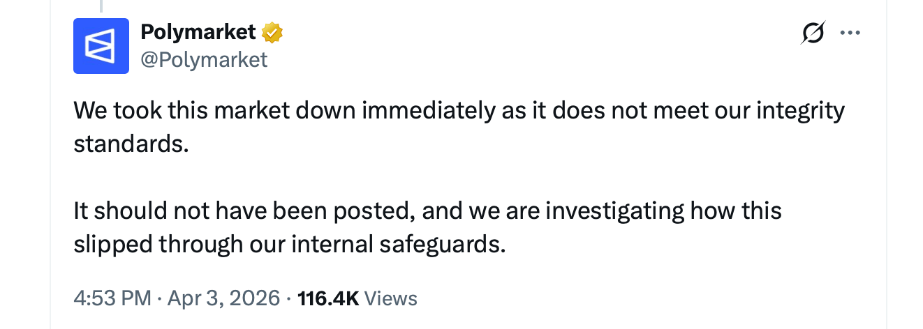 Lawmaker Demands Polymarket Remove 219 War Bets After Airman Market Controversy