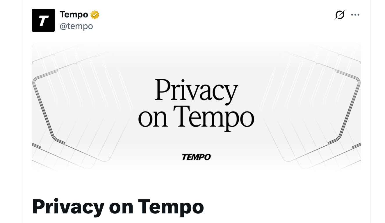 Tempo Launches Private Stablecoin Zones for Enterprise Payroll and Treasury Settlements Tempo Launches Private Stablecoin Zones for Enterprise Payroll and Treasury Settlements