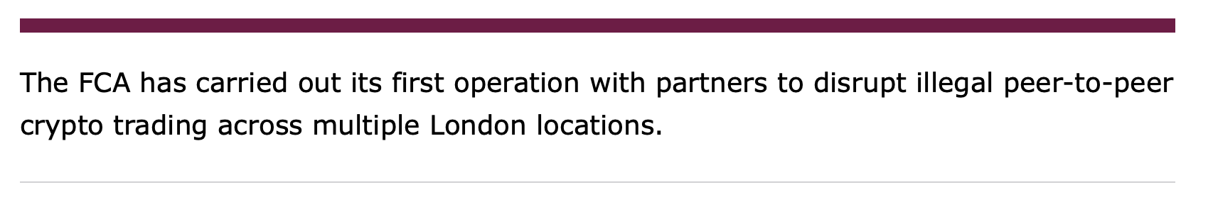 FCA Raids 8 Sites in First UK Crackdown on Illegal Peer-to-Peer Crypto Trading