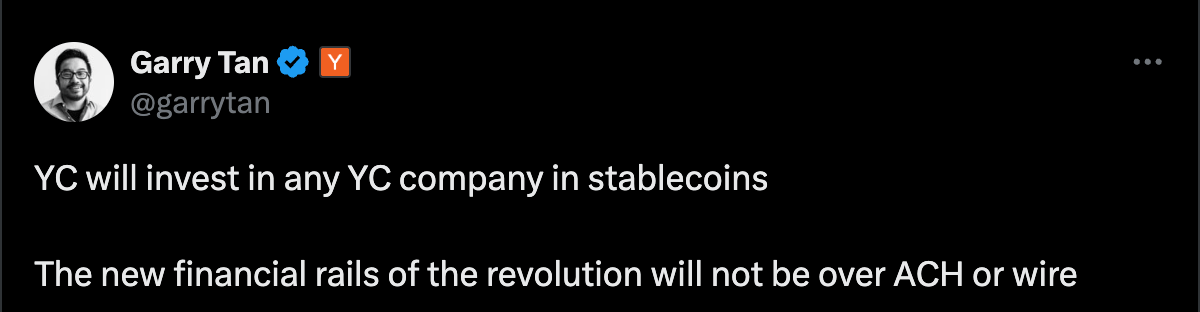 Y Combinator Makes First All-Stablecoin Startup Investment