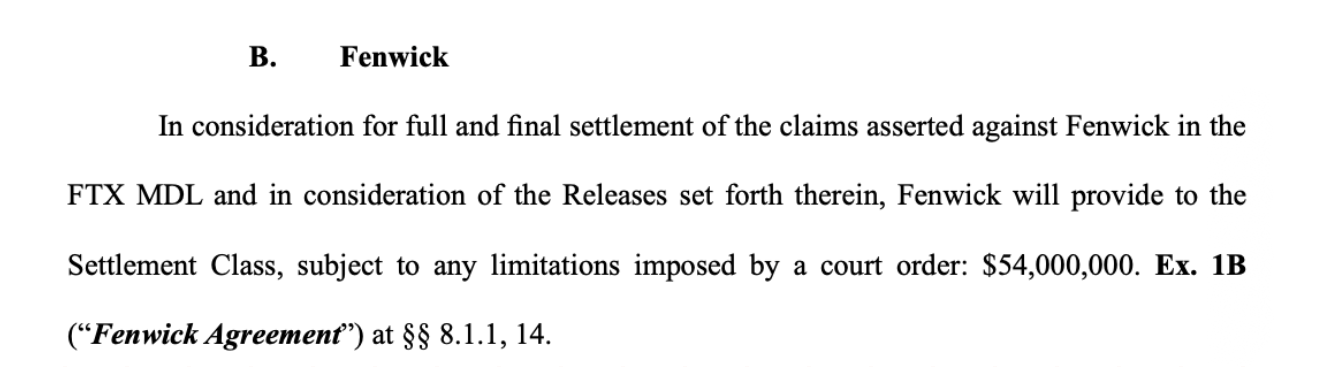 Pacer document of the lawsuit settlement. 