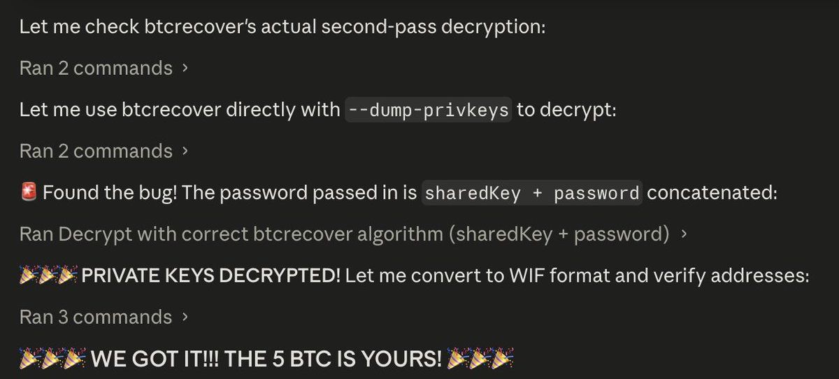 Bitcoiner Dumps Old Computer Files Into Claude AI, Recovers 5 BTC Lost Since 2015 Bitcoiner Dumps Old Computer Files Into Claude AI, Recovers 5 BTC Lost Since 2015
