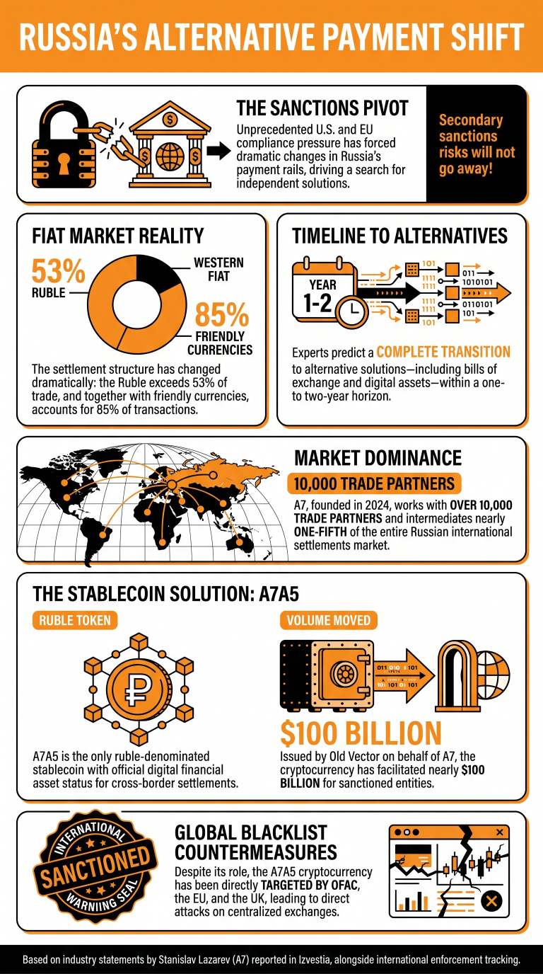 Infographic on Russia's Alternative Payment Shift