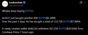 Les ETF Spot HYPE enregistrent les débuts cryptographiques les plus forts jamais enregistrés alors que Whale retire 30,93 millions de dollars de Coinbase Prime Les ETF Spot HYPE enregistrent les débuts cryptographiques les plus forts jamais enregistrés alors que Whale retire 30,93 millions de dollars de Coinbase Prime