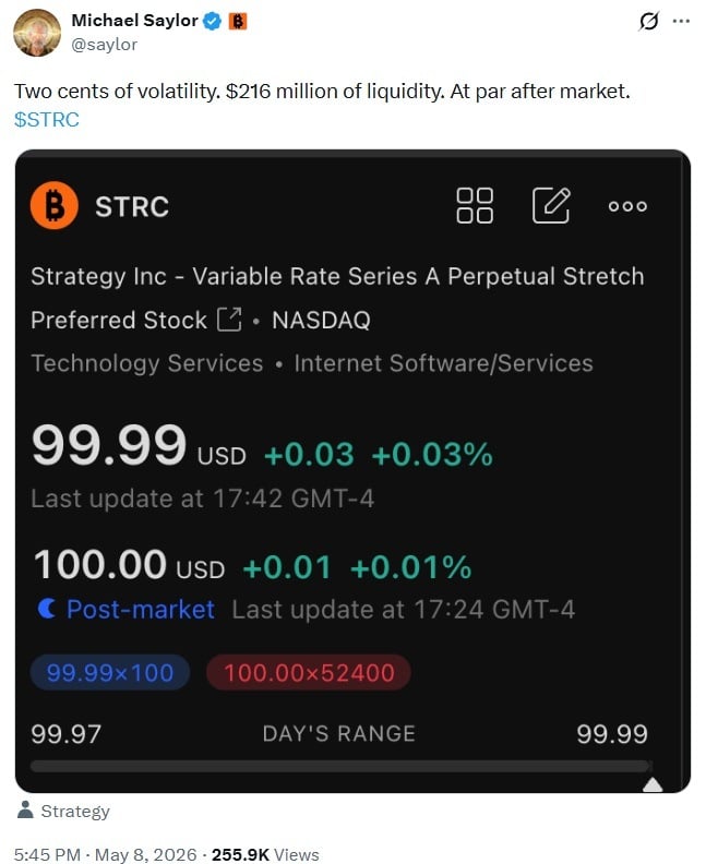 Michael Saylor Pushes STRC as Lower-Volatility Alternative to BTC and MSTR Michael Saylor Pushes STRC as Lower-Volatility Alternative to BTC and MSTR