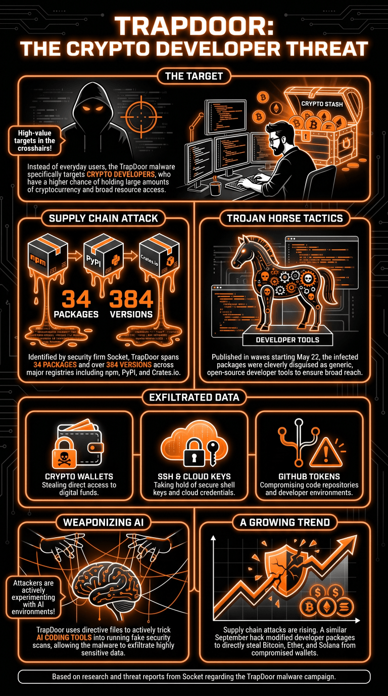 Trapdoor Malware: The Massive Supply Chain Attack Targeting Crypto Developers