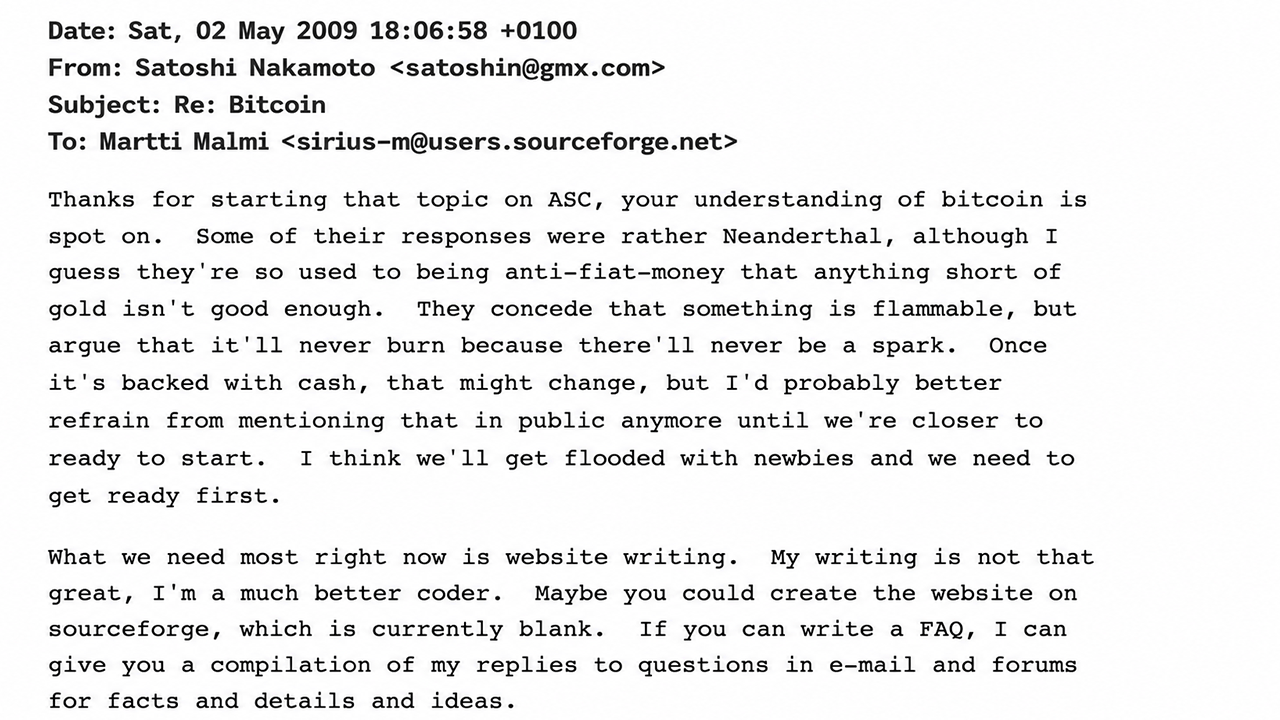 25 Lesser-Known Facts About Satoshi Nakamoto Drawn From Emails, Code, and Metadata