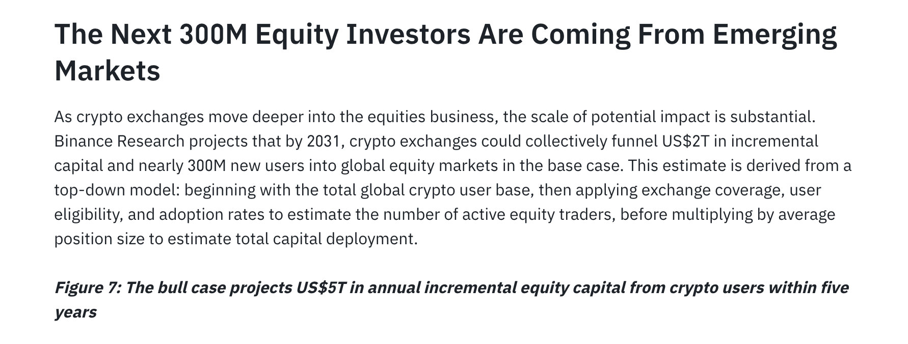 Binance Research's latest report discussing crypto exchanges